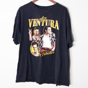 Ace Ventura Graphic T Shirt Black Size XXL Streetwear Grunge
